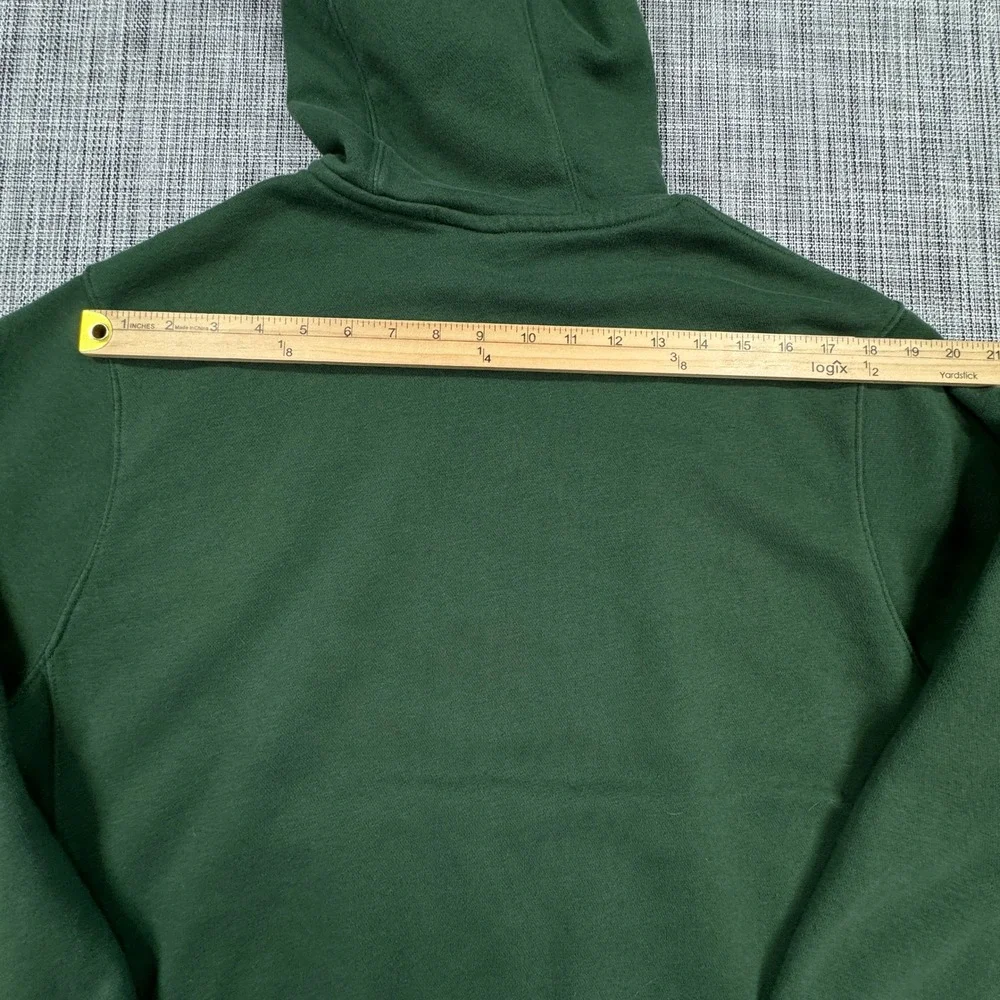 Nike Club Fleece Hoodie Mens Medium Green Cotton Blend Pullover Swoosh Logo